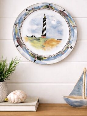 American Atelier Lighthouse Scenic Decorative Porcelain Plate